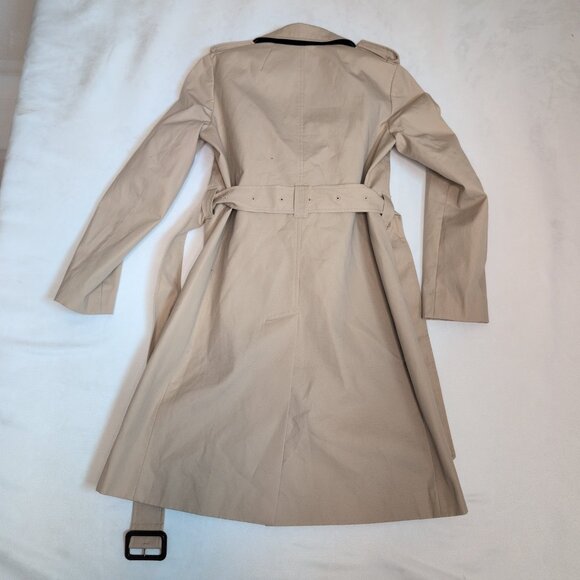 J.Crew Tan Double-Breasted Trench Coat 2P Petite - Picture 6 of 13